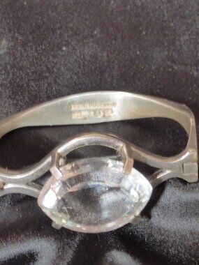 Bernt Högkvist sterling silver rock crystal bracelet made in Sweden